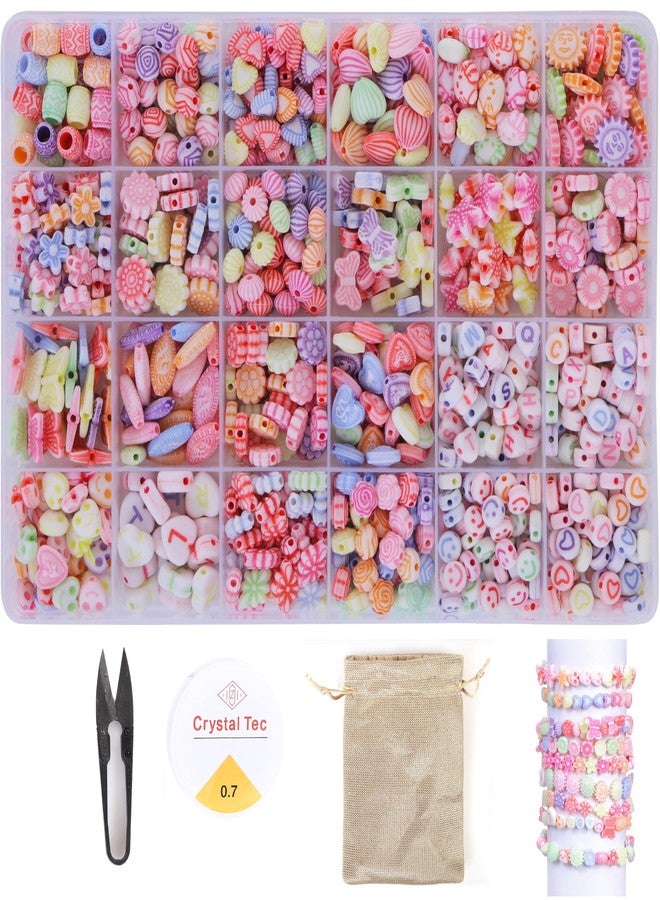 ambitieux DIY Bracelet Making Kit for Girls - Jewellery Making Kit with 575+ Beads, Charms & Pendants, Elastic Thread, Tools - DIY Bead Set, Kids Craft Kit & Gift for Kids Age 5-12 Years - Image 1
